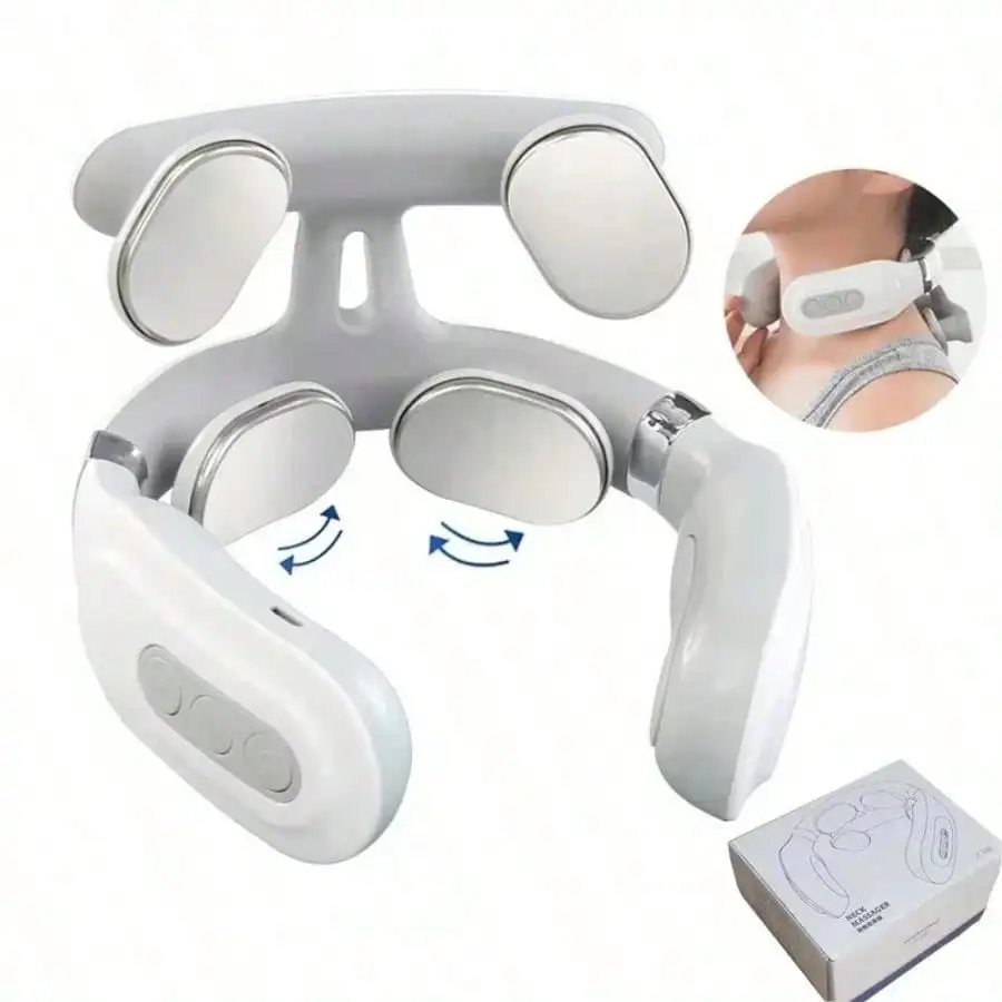 Massageador portátil inteligente de pescoço e ombros - recarregável por USB, bateria de lítio, presente ideal para homens e mulheres