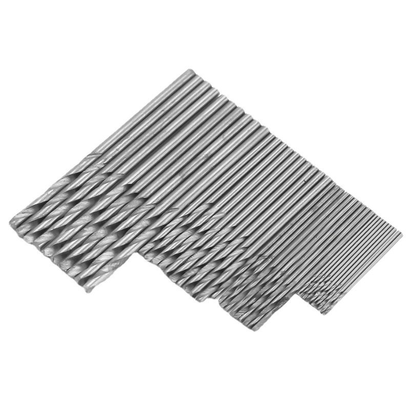 Aço de alta velocidade 50pc cor natural pequena torção broca 1-3mm branco haste reta broca elétrica diy conjunto de ferramentas para trabalhar madeira
