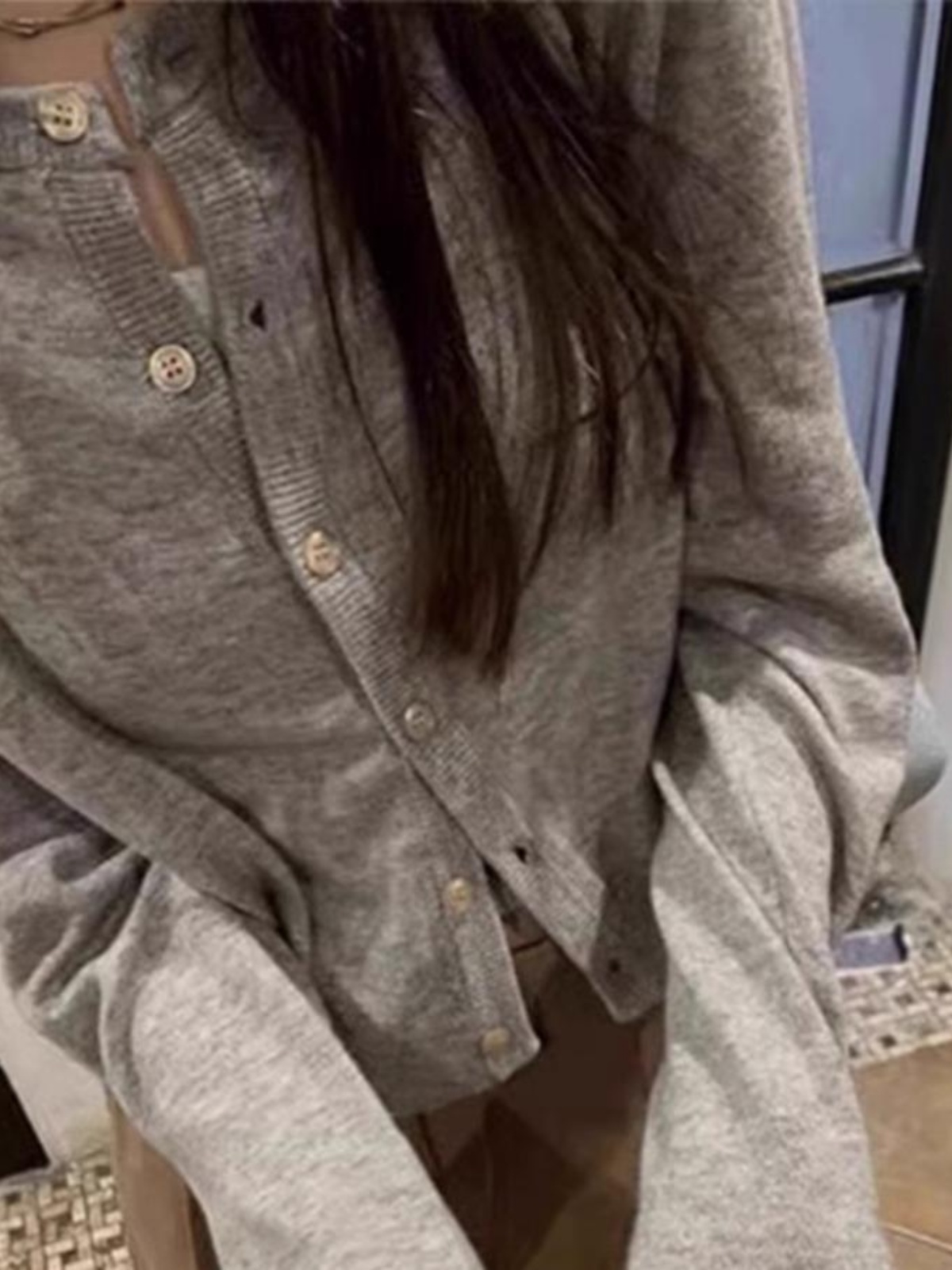 女性用の新しい黒のニットカーディガン,薄い半袖と長袖のセーター,アウタートップ,シャツ,アウトドア,春,秋,2024