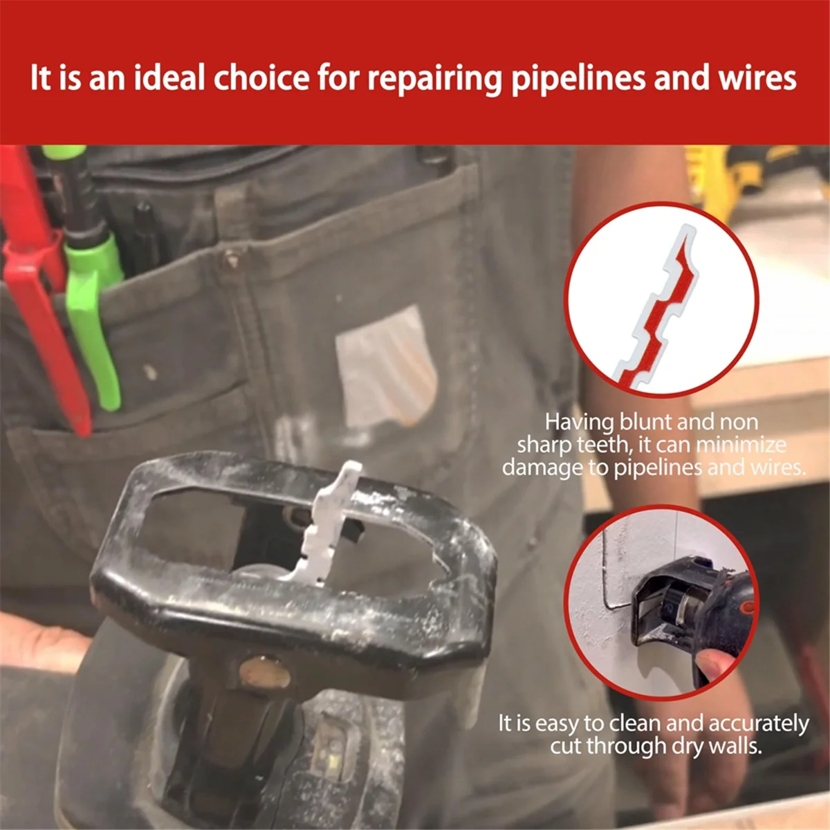 BABQ Mini Reciprocating Jig Saw Blades Drywall Reciprocating Saw Blade 85/86 Type Wire Box Drywall Access Sawzall Blades 5Pcs