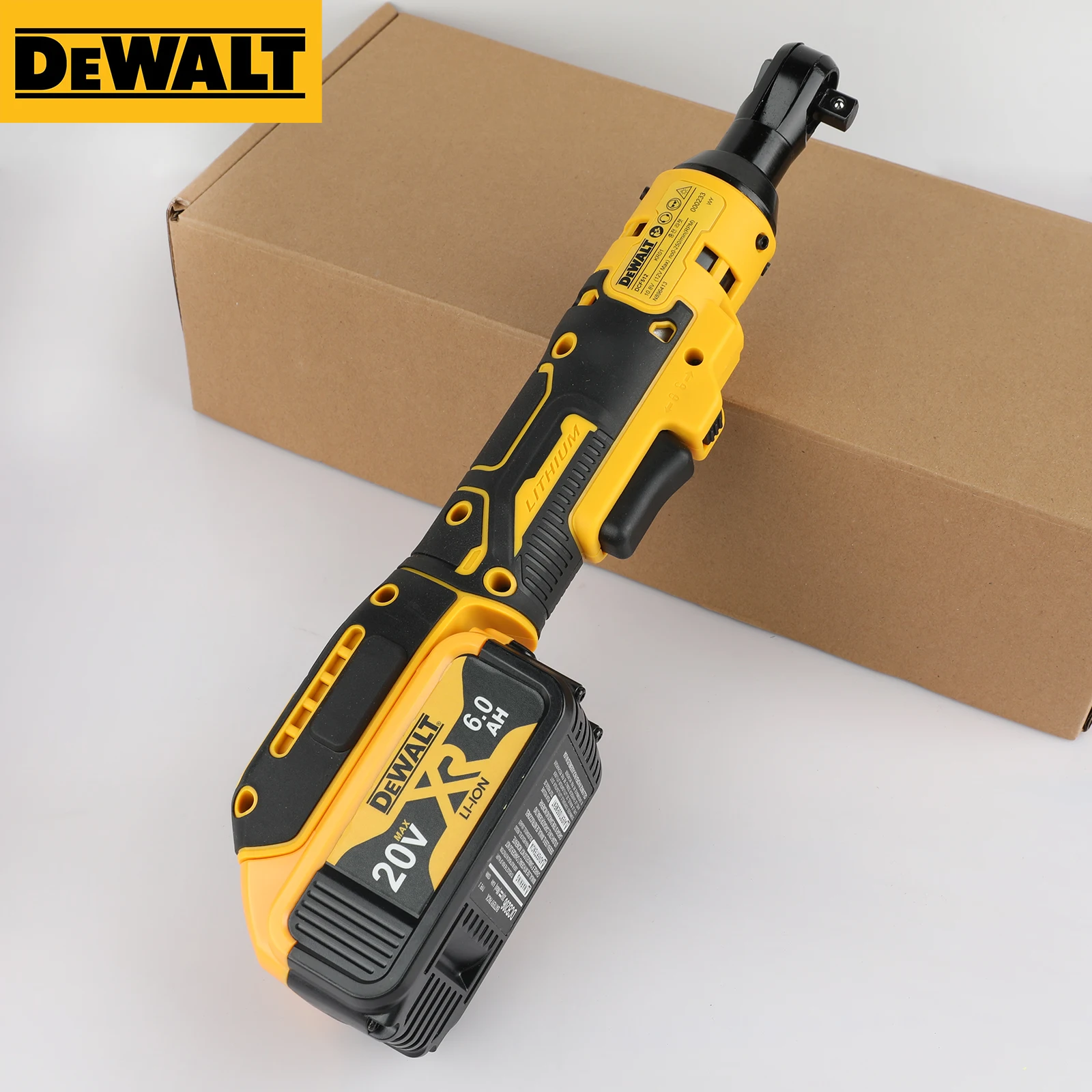 DEWALT DCF512 Llave de trinquete de ángulo recto, llave de potencia sin escobillas de velocidad Variable, luz LED, herramientas eléctricas de batería inalámbrica de 20V