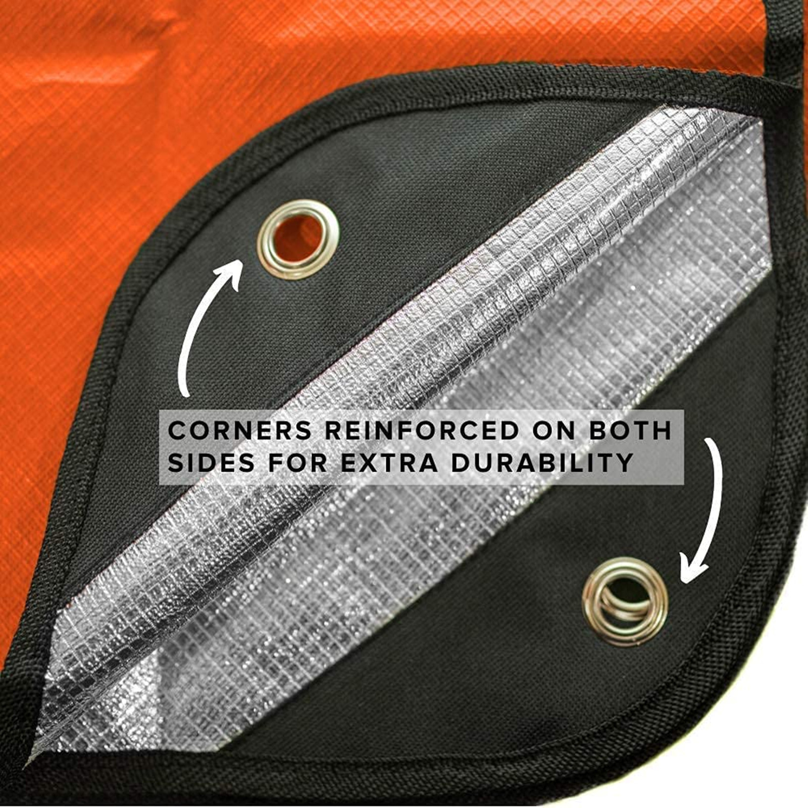 Cobertor de sobrevivência resistente – Lona reflexiva térmica isolada. Cobertor de emergência reutilizável para todos os climas para carro ou camping