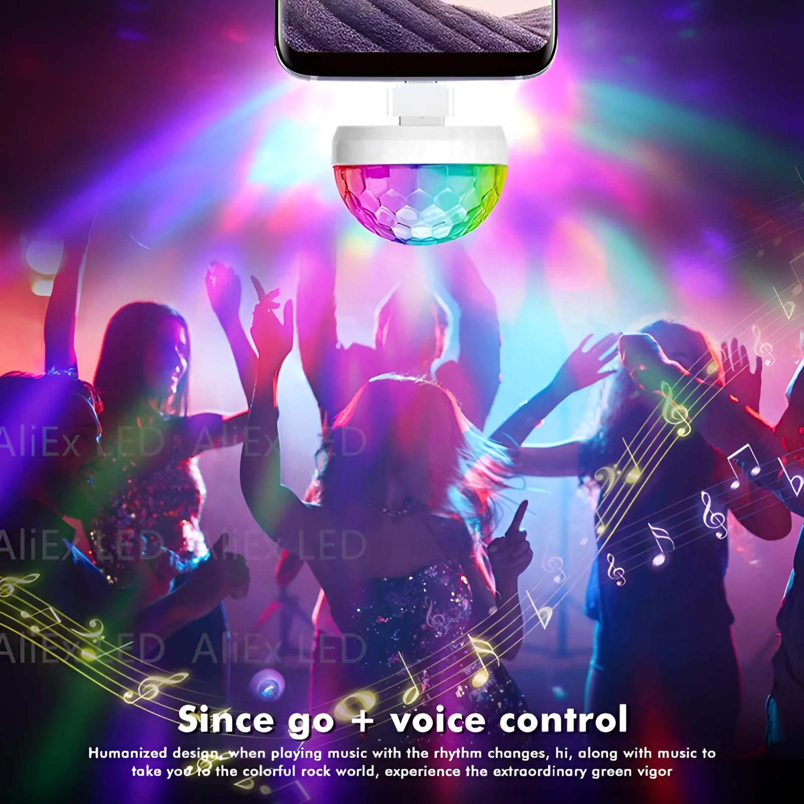 4W USB LED車両用ムードライト,音楽,サウンドコントロール,ディスコ,Android携帯と互換性のあるパーティーライト