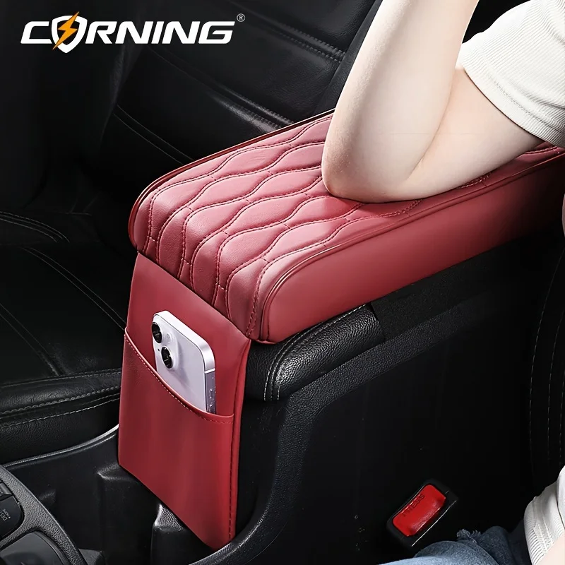 Auto Armsteun Verlengkussen Multifunctionele 5CM Dikker Hoogte Middenconsole Box Kussen Elleboog Ondersteuning Pad Auto Organizer