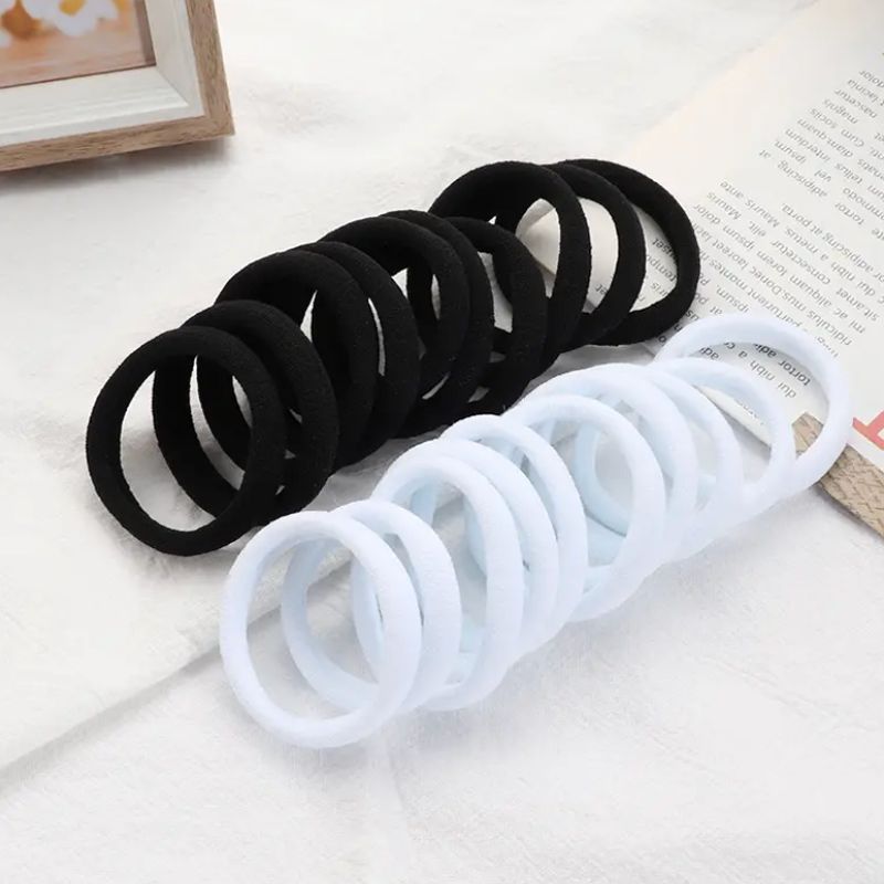 98 peças de faixas de cabelo elásticas de combinação multicolorida, faixas de cabelo femininas doces, faixas de cabelo de borracha, acessórios de cabelo tecidos