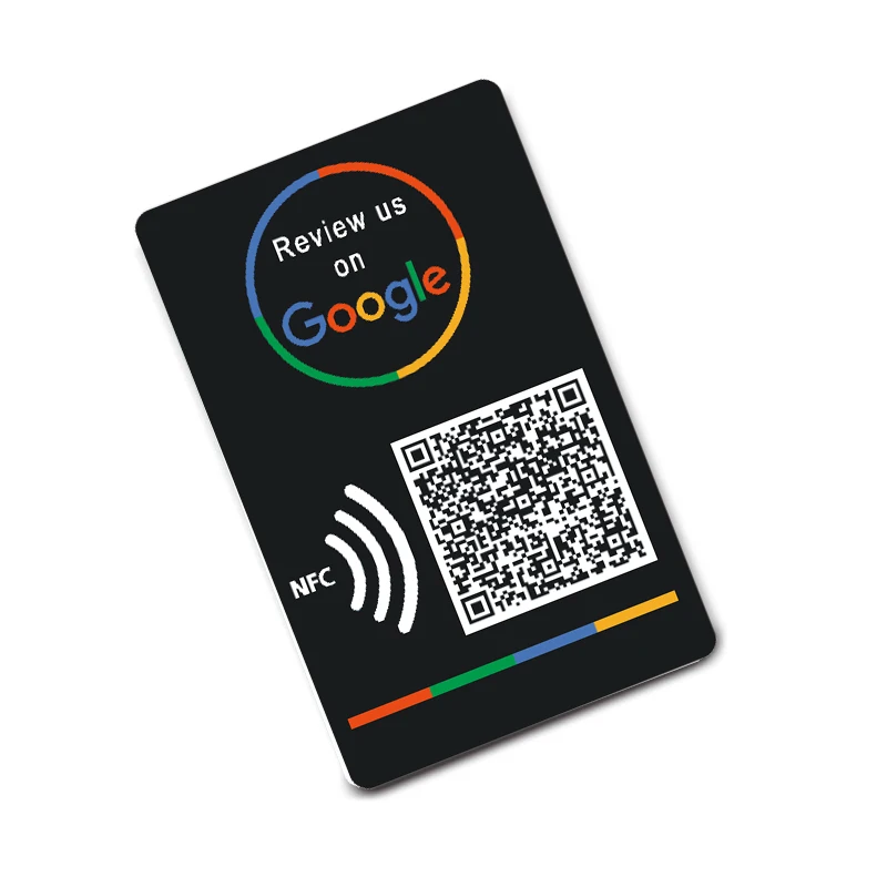 Impresión personalizada de tarjetas de visita con código NFC y QR Tarjeta de revisión de Google Aumente sus reseñas Tarjetas NFC universales