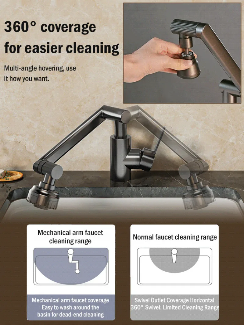 Grifo para lavabo de baño, grifo de ducha para el hogar, grifo giratorio Universal para caliente y frío, accesorios de baño simples y modernos