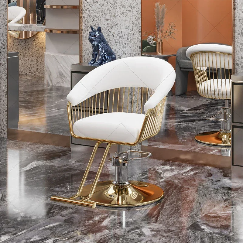 Eitelkeit Ästhetische Luxus Friseur Stühle Drehbare Hebe Friseur Zubehör Friseur Stuhl Liege Kappers Stoelen Möbel