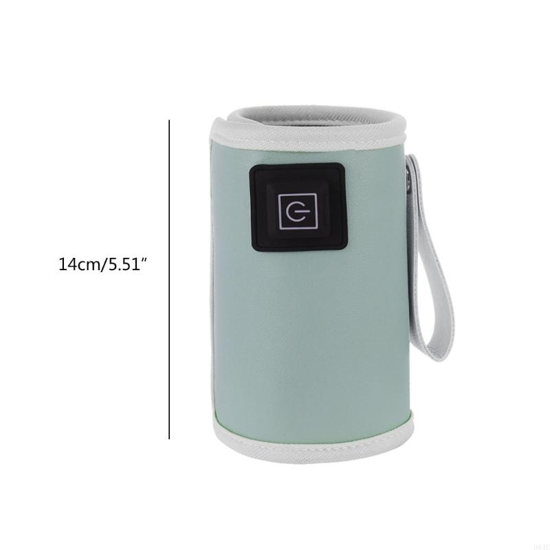 D84E Portable USB Milk Warmer Bag Insulated Milk Bottle Heater Bag Nursing Warmer