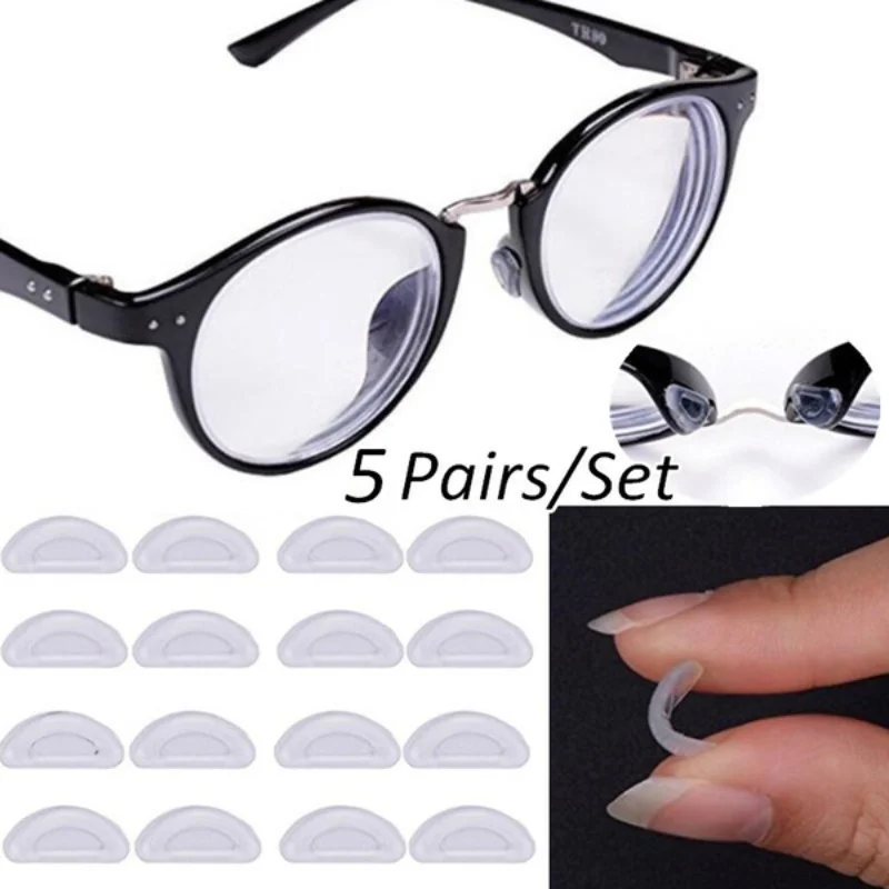 10/20 Chiếc Kính Miếng Đệm Mũi Dính Ốp Miếng Đệm Mũi Chống Trơn Trượt Trong Suốt Nosepads Kính Kính Mắt Kính Mắt phụ Kiện