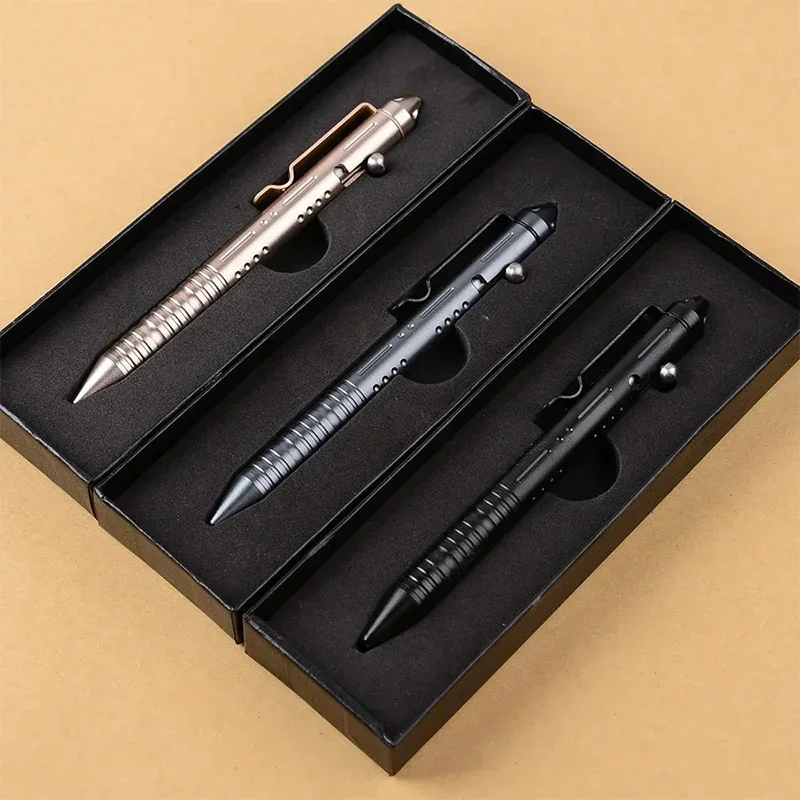 多機能屋外ペン自己防衛ペンギアガラスブレーカーボールペンボックスと 5 個のリフィル