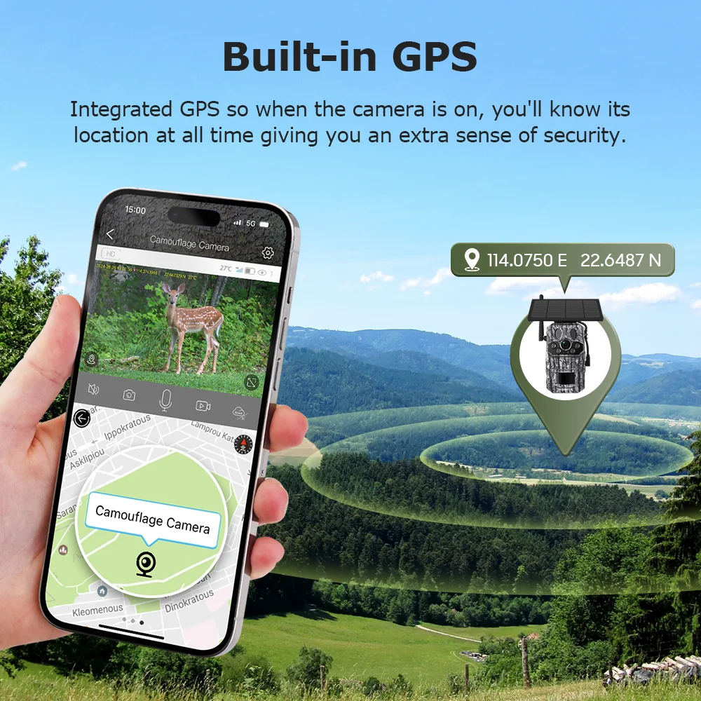 INQMEGA4G 2K 5MP PIR Motion Activated  Trigger Time Night Vision IP66 Hunting Trail Wildlife Battery Solar Camera Forest