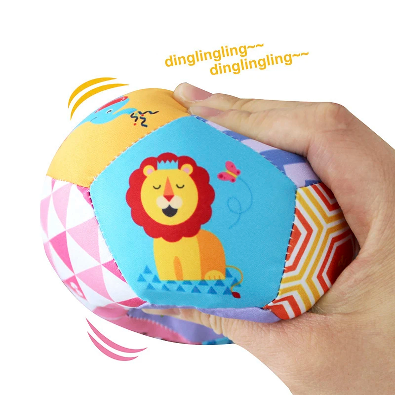 柔らかい布ガラガラボールおもちゃ赤ちゃんのおもちゃ 0 12 ヶ月ぬいぐるみベビープレイボール漫画動物 BB スティックハンドベル教育感覚玩具