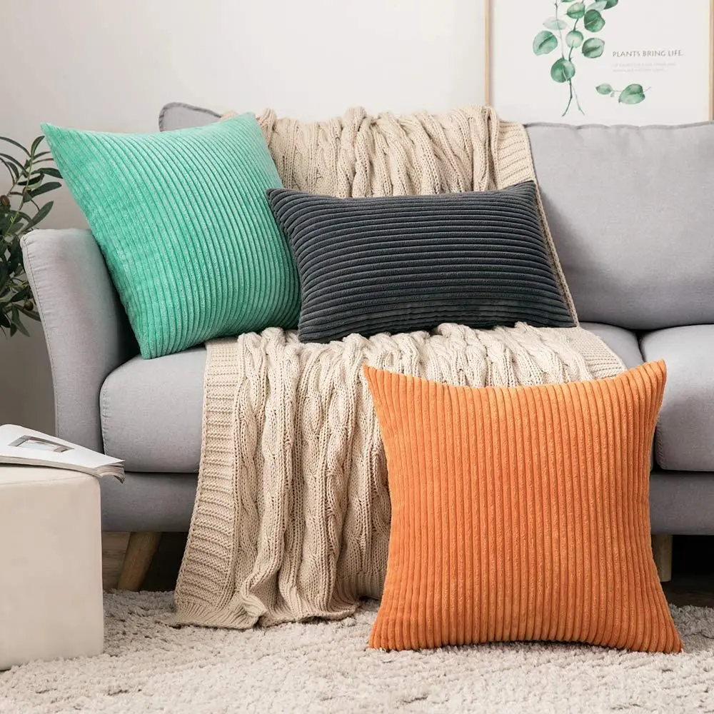 Supersoft Ren Định Đệm Chắc Chắn Sọc Ném Vỏ Gối Nằm Gối Trang Trí Dành Cho Ghế Sofa Giường Trang Trí Phòng Khách
