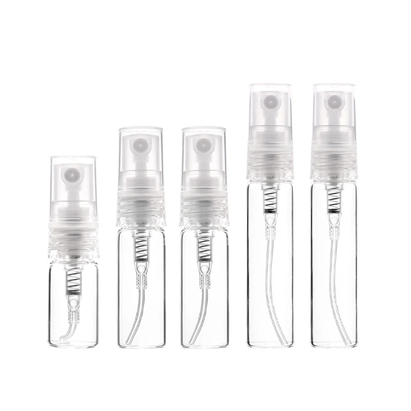 La migliore vendita da 8 confezioni da 2/3/5/10 ml Mini bottiglia di profumo in vetro trasparente bottiglia di profumo riutilizzabile spruzzatore da viaggio portatile