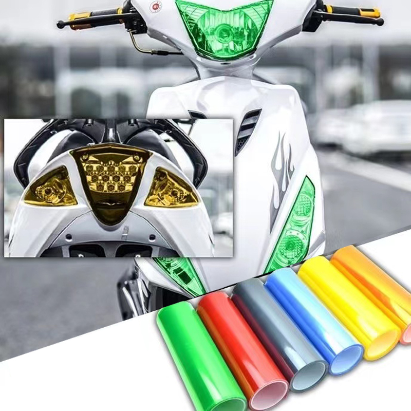 Luz da motocicleta farol lanterna traseira estilo à prova dwaterproof água película protetora de vinil estanhado adesivo do carro acessórios filme pvc matiz novo