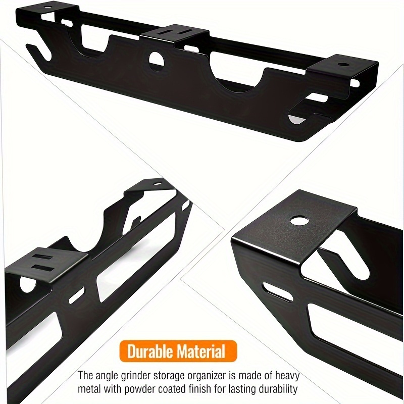 Winkelschleifer-Halter, 2-Schacht-Winkelschleifer-Rack/Ständer, Aufbewahrungsregal, Kordelaufhänger, Wandhalterung für Schneider, Polierer, Arbeitsplatz