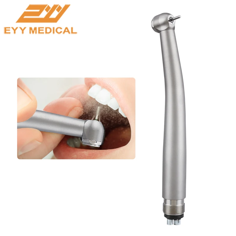 ทันตกรรมความเร็วสูง Turbine LED E-เครื่องกําเนิดไฟฟ้า Triple สเปรย์/ไม่มี LED เดี่ยวสเปรย์ Handpiece PUSH ปุ่ม 4/2 รู