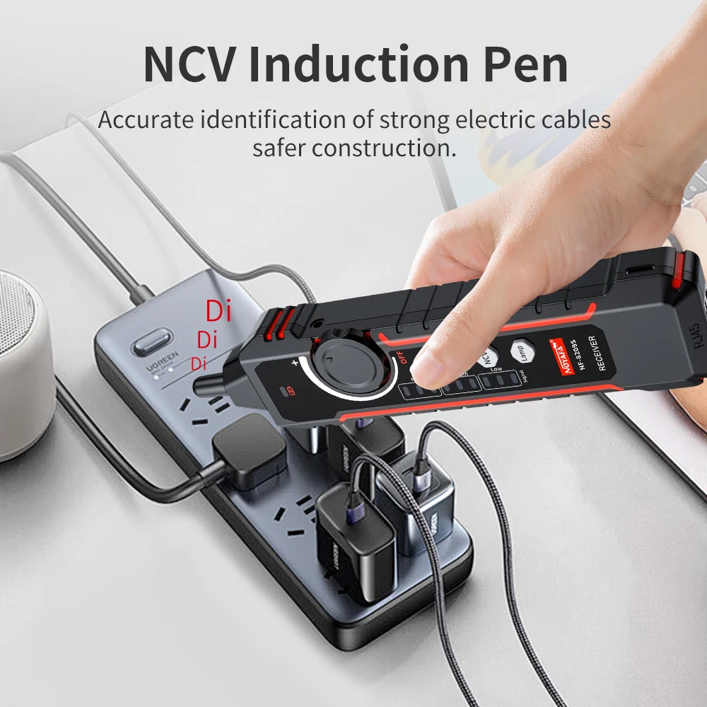 NOYAFA NF-8209S Mạng Theo Dõi Lan Đo Kiểm Tra Mạng Dụng Cụ Màn Hình Hiển Thị LCD Đo Chiều Dài Wiremap Bút Thử Cáp Theo Dõi