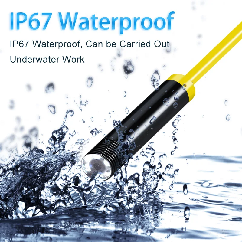 5.5mm Sewer Industrial Endoscope IP67 Waterproof Type C Mini Camera 3 in 1 Automotive Borescope Camera With LED for Android PC
