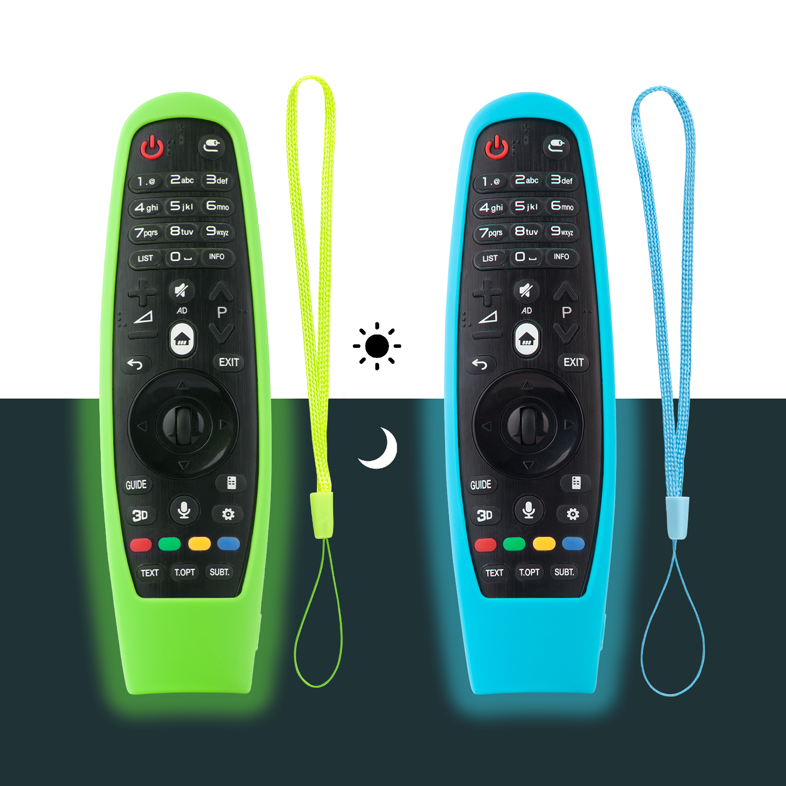 1-teilige leuchtende Silikon-Schutzhülle für LG Smart TV Magic Remote MR20GA MR19BA MR18BA MR650A MR650 MR600