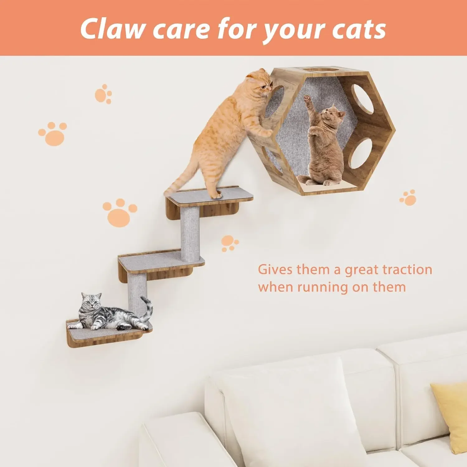 Protector de arañazos para gatos con autoadhesivo, alfombrilla de corte de forma libre, protección contra arañazos para gatos, muebles de entrenamiento para mascotas, Protector de sofá