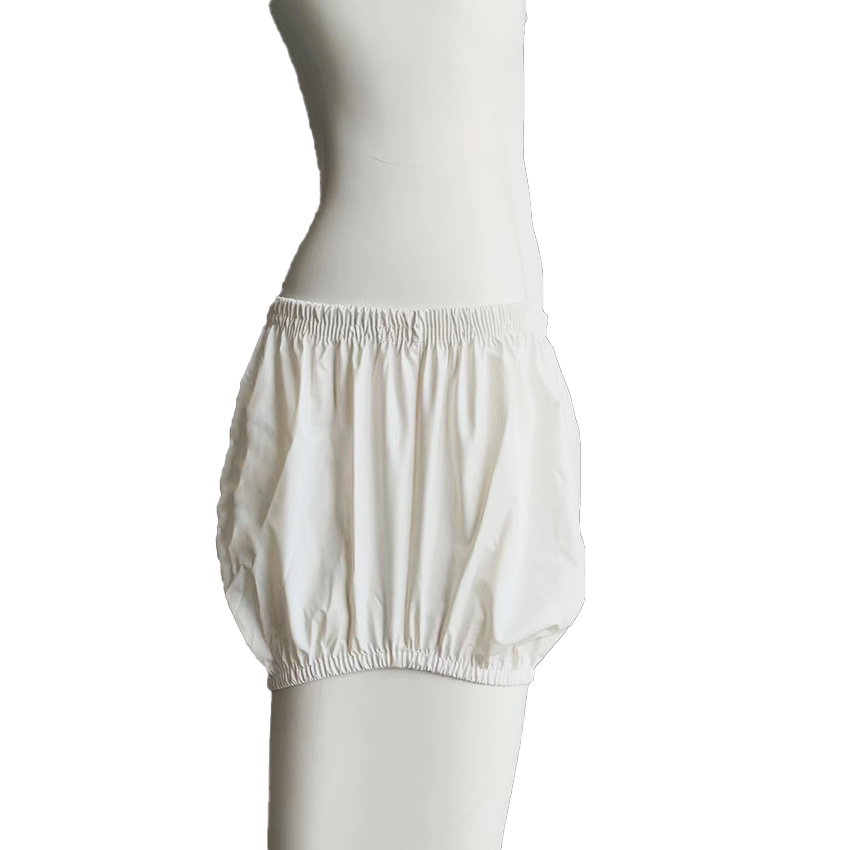 Langkee Haian Inkontinenz-Kunststoffwindelhose für Erwachsene, ABDL, PVC, Farbe Weiß