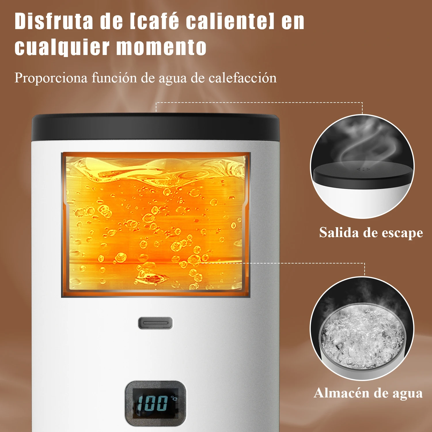 Macchina da caffè a capsule elettrica portatile 3 in 1 Macchina per caffè espresso Pompa di riscaldamento wireless Estrazione tazza di caffè Display digitale