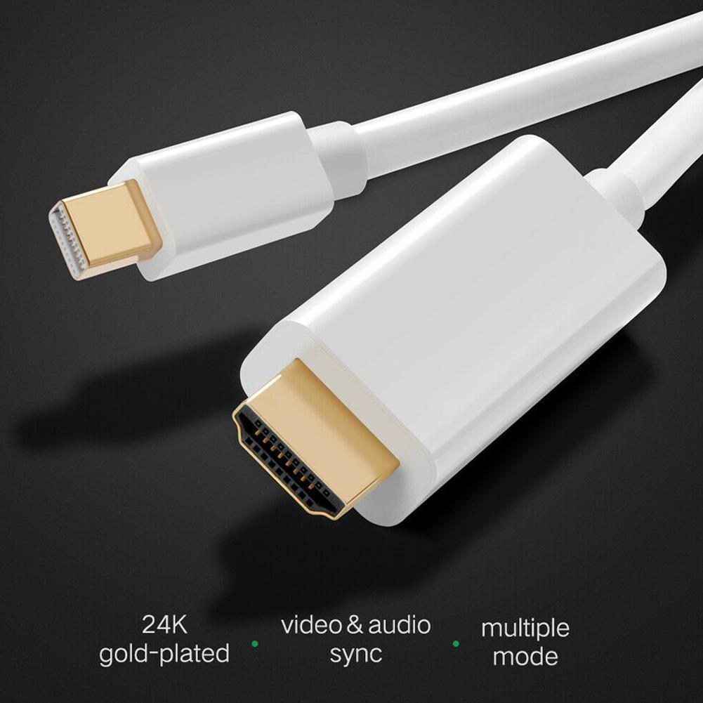 1,8 м Mini DP порт дисплея Thunderbolt 2 для HDMI-совместимого кабеля Pro адаптер с золотым покрытием для Macbook Mini IMac