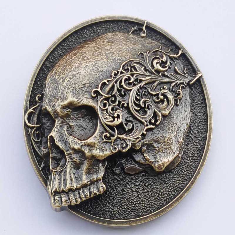 Классическая пряжка из цинкового сплава серии черепа
