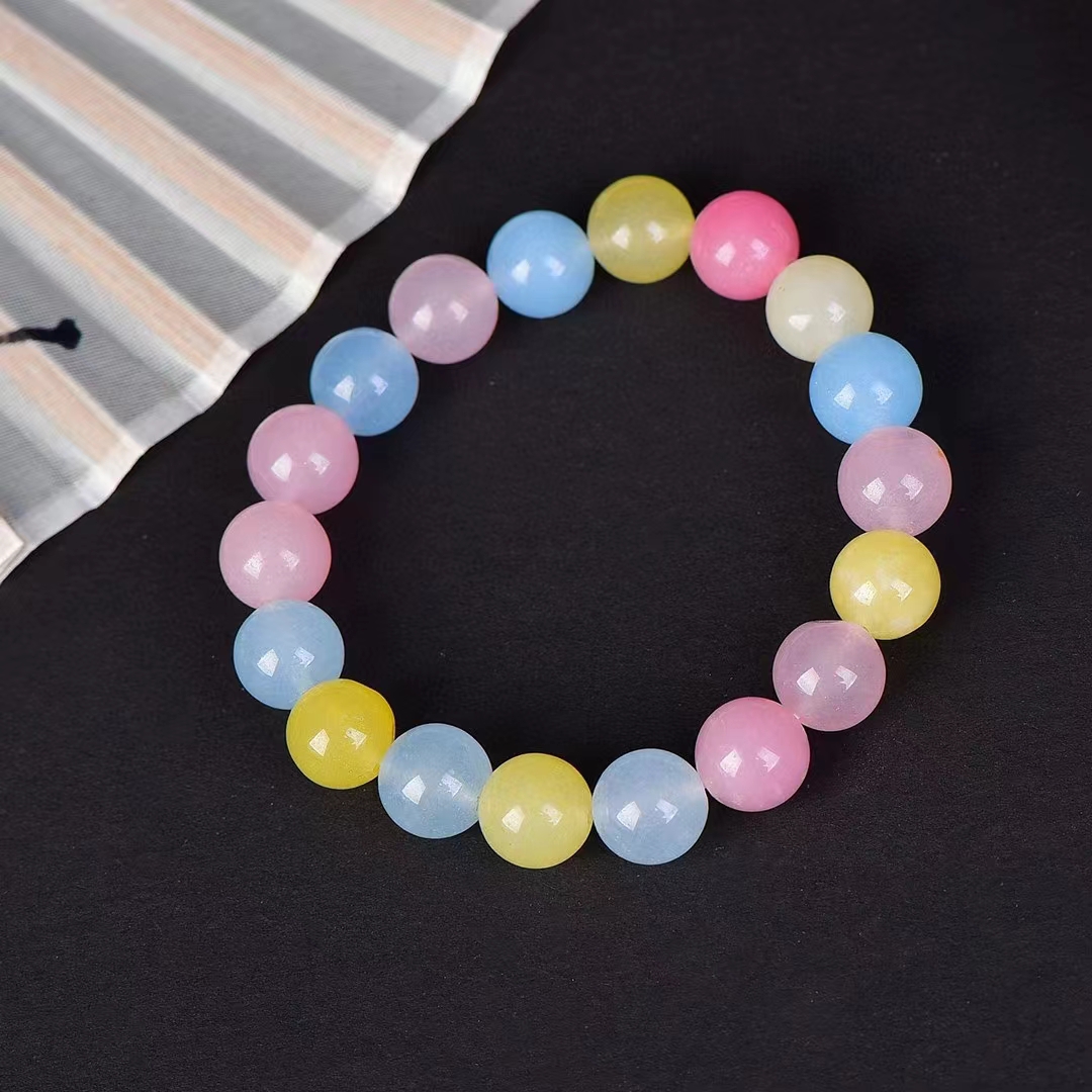 Corrente de mão morganita para mulheres, pedra colorida natural, pulseira berilo rosa, requintadas pulseiras de pedras preciosas, encantos da jóia