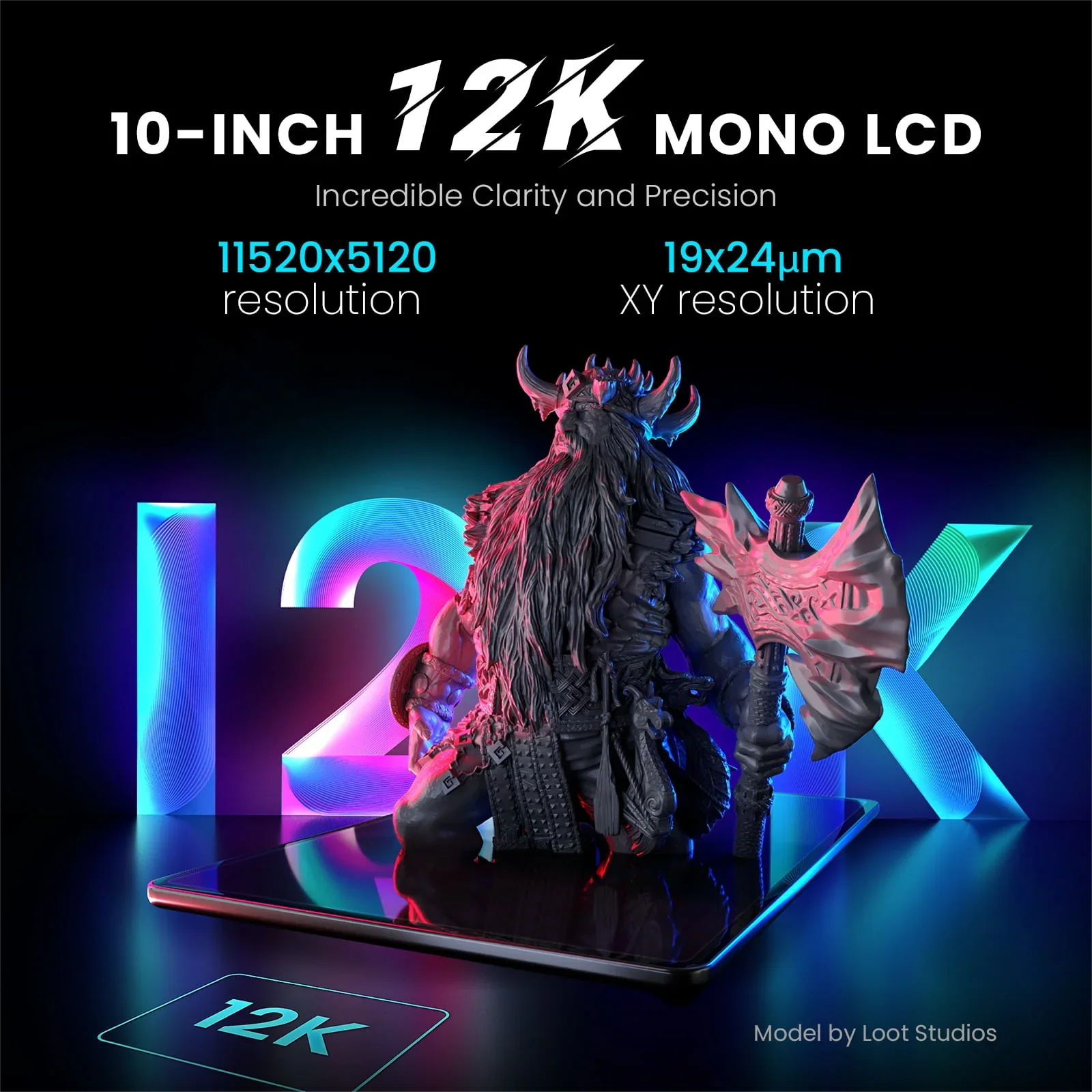 ELEGOO-Imprimante 3D SATURN 3 corde TRA 12K Mono MSLA, 10 en effet, résine LCD, vitesse d'impression jusqu'à 150mm, taille d'impression 219x123x260mm