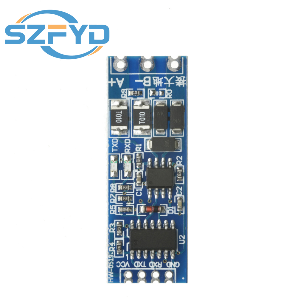 1-10 Uds TTL a RS485 módulo Hardware Control de flujo automático nivel UART serie conversión mutua módulo de fuente de alimentación 3,3 V 5V