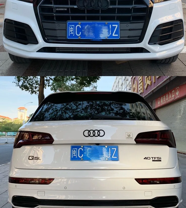 4 anillos ABS capó de coche capó delantero parrilla maletero trasero emblema Logo insignia pegatina para Audi A3 A4 A5 A6 A7 Q2 Q3 Q5 Q8 TT