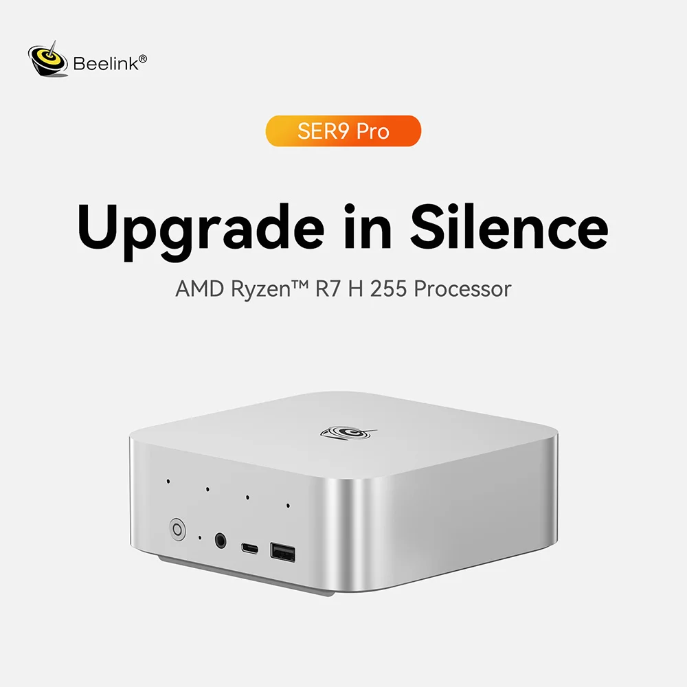 Beelink SER9/SER9 Pro AMD Ryzen 7 H255 32 ГБ LPDDR5X RAM 1 ТБ NVMe SSD Type C 2,5 Гбит/с Wi-Fi6 BT5.2 Игровой ПК SER9 HX370 SER8 8745HS