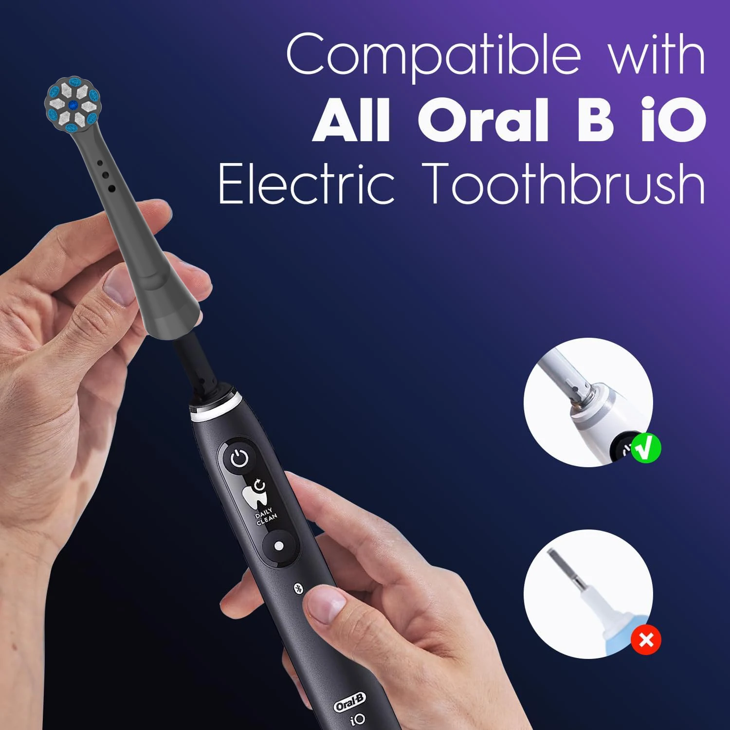 Vervangende opzetborstels compatibel met Braun Oral B iO 3/4/5/6/7/8/9/10 serie elektrische tandenborstel vervangende hoofden