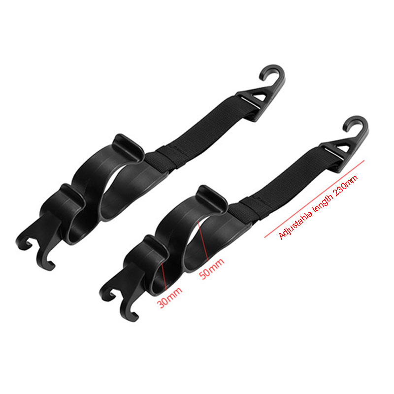 Assento traseiro do carro Multi-Function Hanging Hook, Encosto de cabeça do banco traseiro, Suporte para guarda-chuva, Armazenamento traseiro, Auto Ferramenta Interior, 2pcs