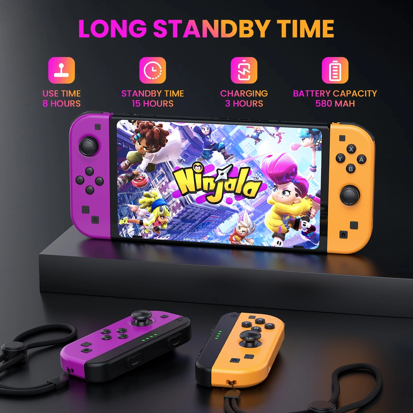 Para Joycons Gamepad para Nintendo Switch/Ios/Android/Pc controlador inalámbrico Bluetooth Joystick con consolas de videojuegos Trubo