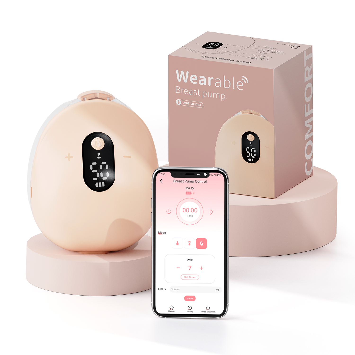 Электрический молокоотсос Anly Kiss APP Control Hands Free и Comfort, 3 модели и 12 уровней, портативный беспроводной насос для грудного вскармливания