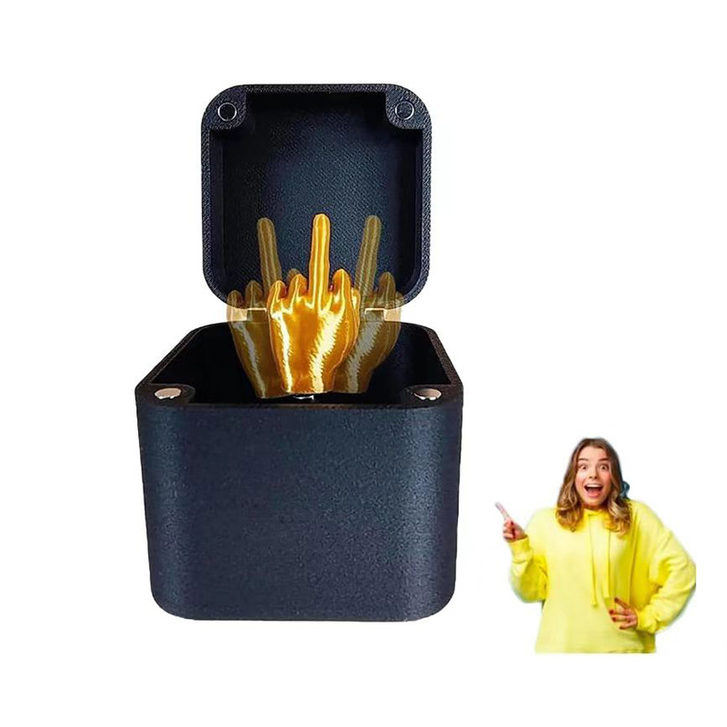 Mittelfinger in einer Box aus der Box Pop-up Mittelfinger Geschenkbox Weihnachtsgeschenkboxen Neuheit Kreative Dekoration Geschenke für Männer Kind