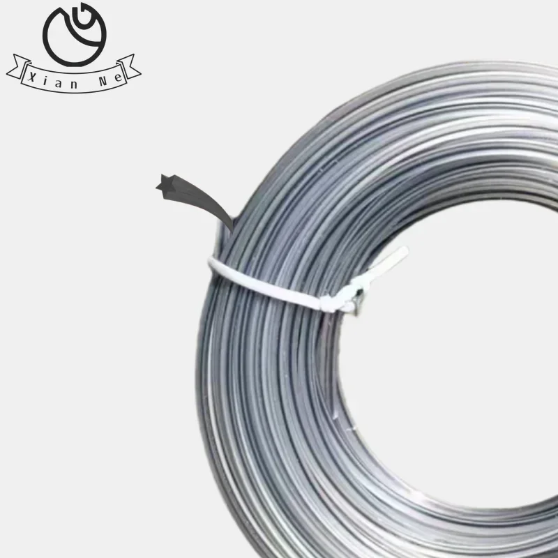 Cortadora de césped de nailon de 15m x 2/2,4/2,7/3,0/3,3mm, cabezal cortador de cepillo, cortacésped, cuerda en forma de estrella, alambre de corte, accesorios para cortacésped