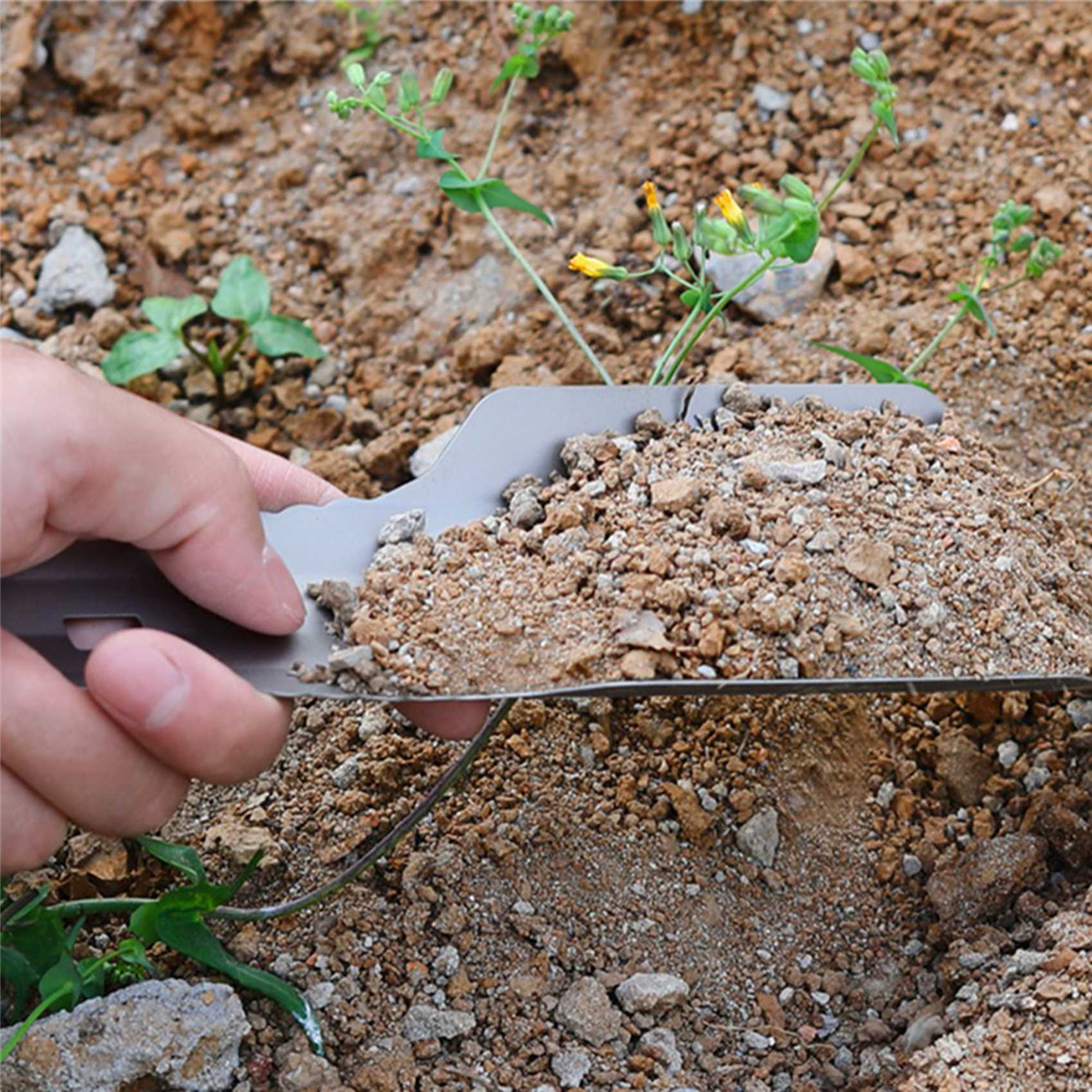 BAAU 2X Pure Titanium Ultralight Potty Trowel Outdoor Compact Poop Shovel/Trowel Multi Tool for Hiking Camping and Survival