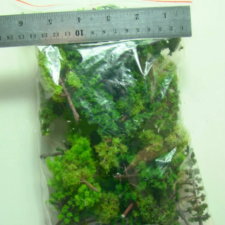 30 Teile/los Modell Grüne Bäume Gemischt Draht Und Kunststoff Modell Landschaft Zug Layout Garten Landschaft Miniatur