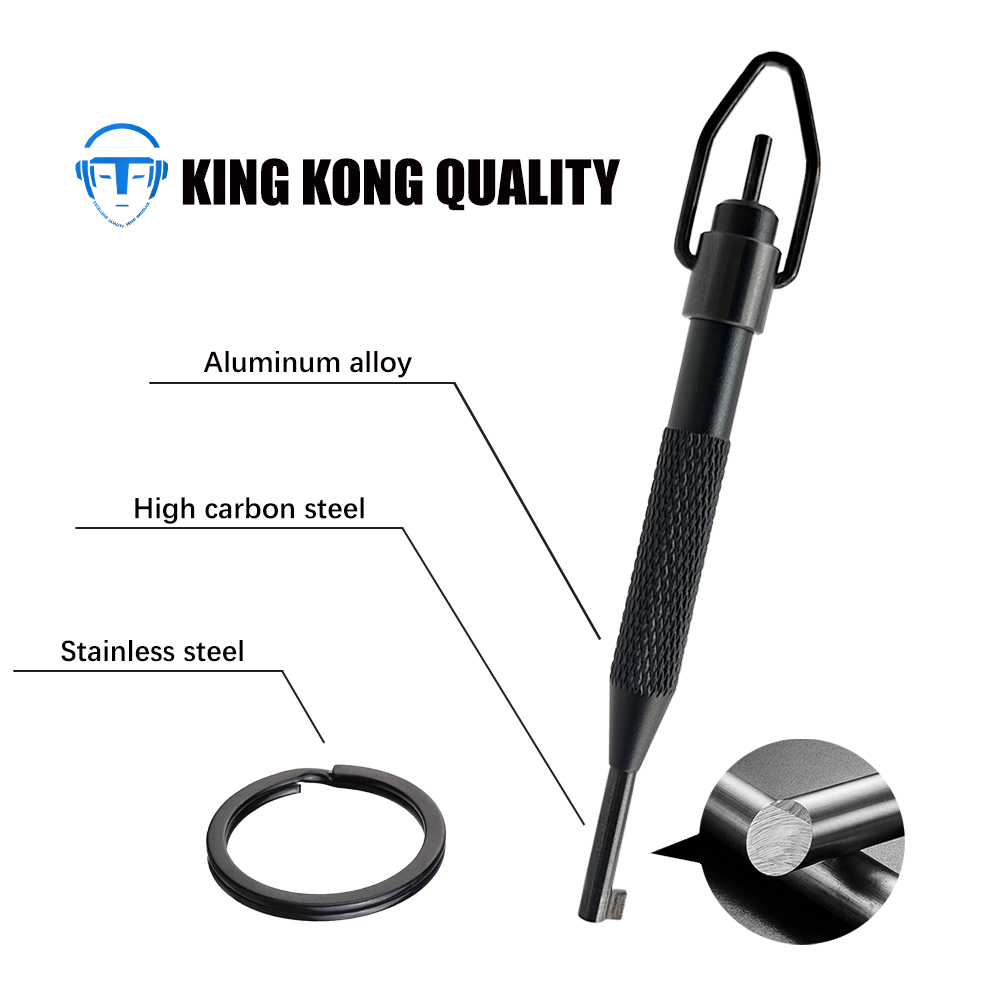 Llave giratoria redonda universal con llavero desmontable que se adapta a todos los puños de las series estándar Llave de puño duradera para profesionales de seguridad