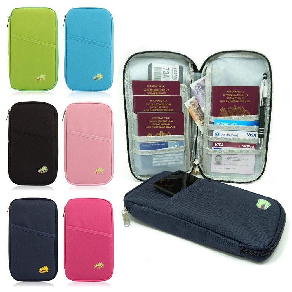 Travel Accessories Zipped Case Purse, Wallet Bag, Travel Organizer, Credit Card Storage, Passaporte, Document, Tickets Holder