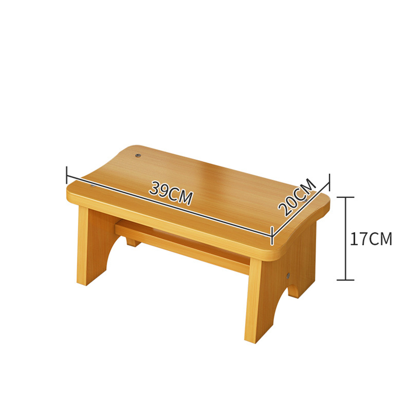 Bamboo Made Foot Stool for Bedside Vintage Step Stool Mini Get Up Anti Slip for Bedroom Bathroom Kitchen