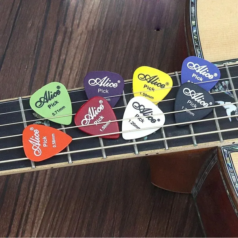 50/100 mehrfarbige Gitarrenplektren | Premium-Plektren aus ABS-Kunststoff für Akustik-/Elektrobass und Ukulele