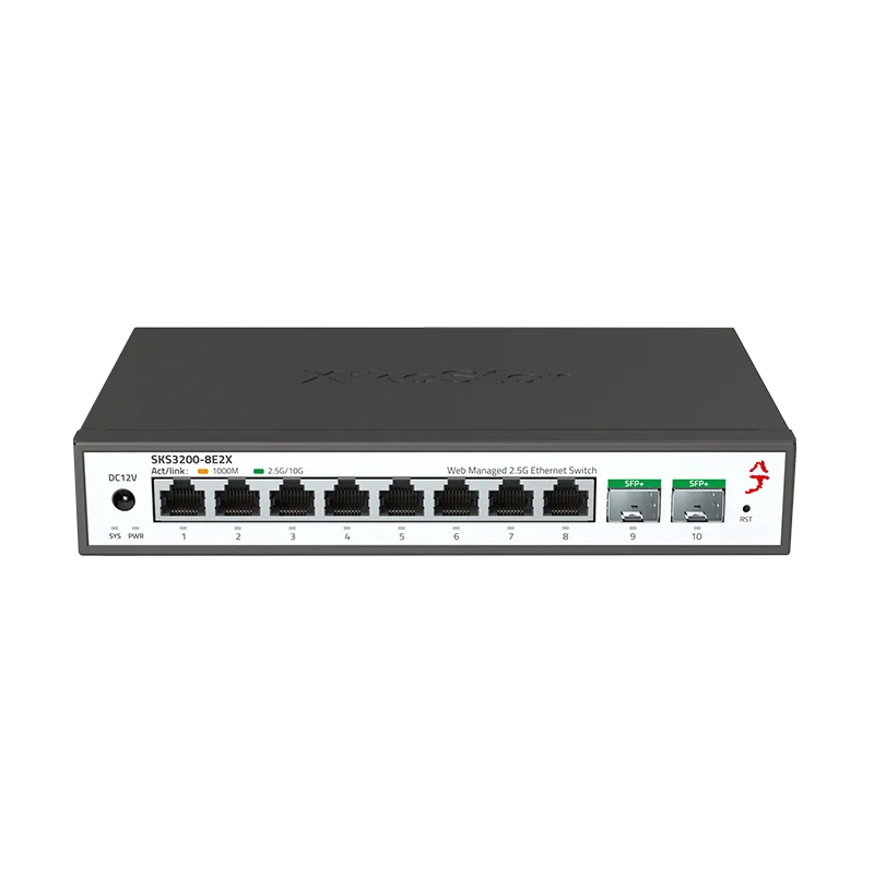 XikeStor Simple L2 10 портов 2.5G высокоскоростной 8 портов 2.5G RJ45 2 порта 10G SFP+ установка веб-управления