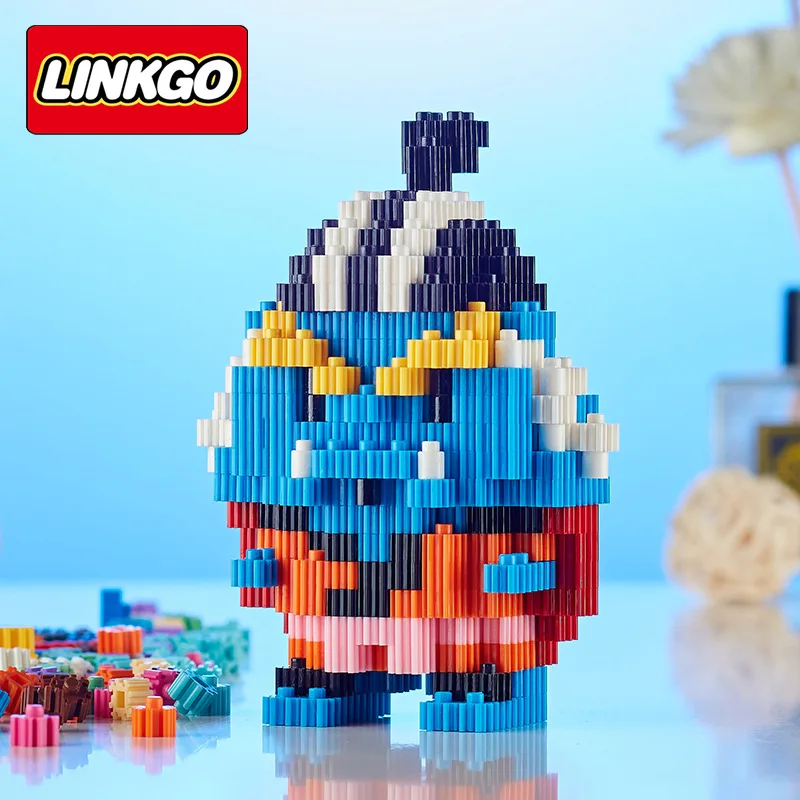 Linkgo Connection Building Blocks One Luffy Chopper Piece Boa Franky Zoro Nami Robin Jinbei Brook 3D Модель Мини-кирпичная фигурка Игрушка