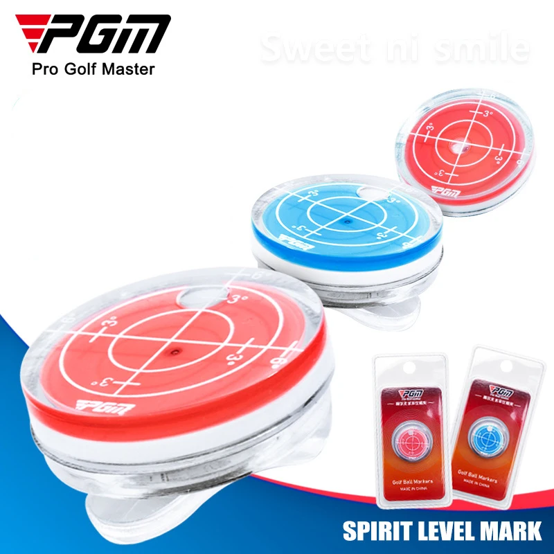 Marcas de función de nivel de Golf PGM, Clip de tapa magnética, marcador de pelota de Golf rojo y azul MK011